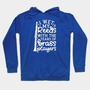 I Wet My Reed With The Tears Of Brass Players Clarinet Marching Band Cute Funny Hoodie